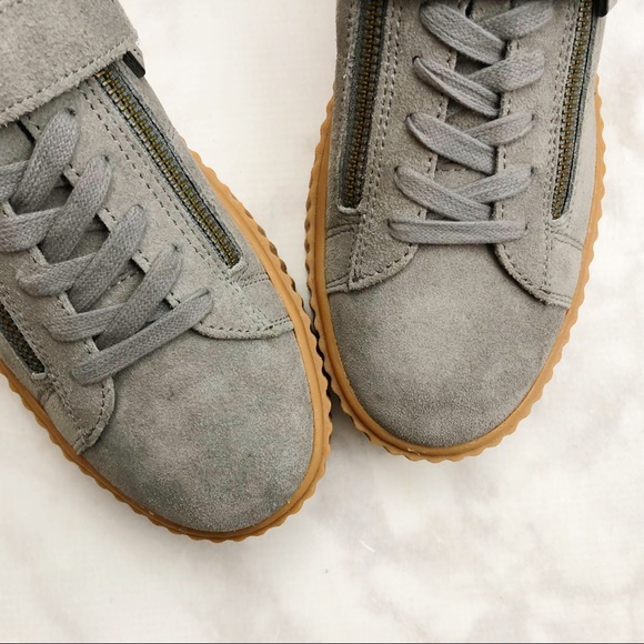 Gray Suede Platform Creepers / Sneakers - Picture 3 of 8